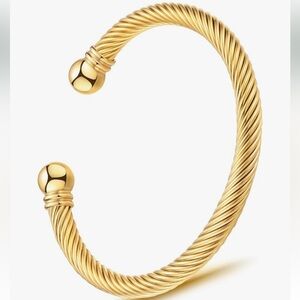 NEW Stainless Steel Twisted Cable Wire Bracelet